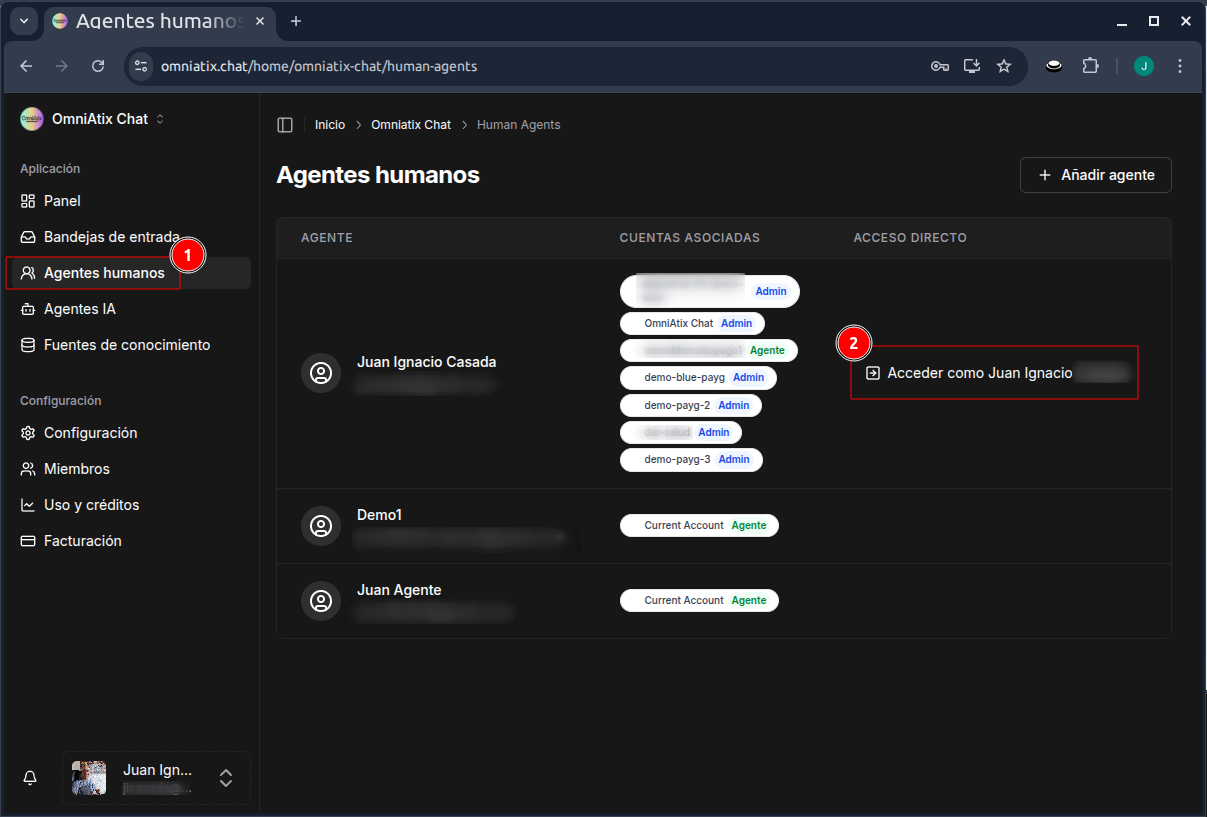 Paso 1: Acceder a la App de Chat